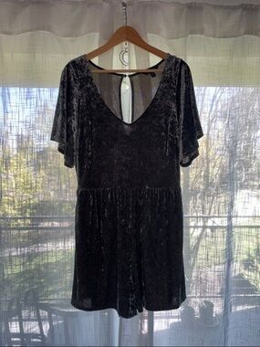 American Eagle Velvet Romper